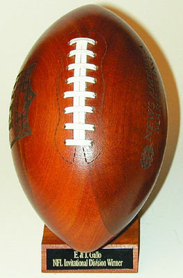 FOOTBALL REG. on sale SOLID WOOD-PROMO ITEM-W/ST